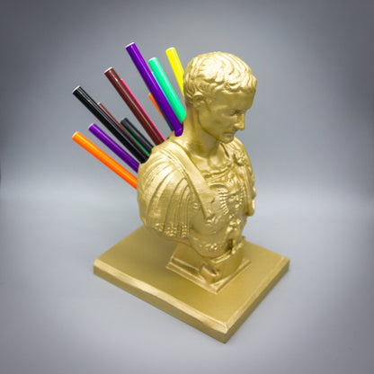 Julius Caesar Pencil Holder, Unique Pen Holder, Teacher Gift, Desk Organiser - SignKraft3D