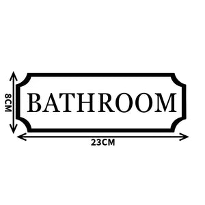 Modern Bathroom Sign, Custom Wall Plaque for Bathroom Areas, Loo Sign. White, Black, Grey - SignKraft3D