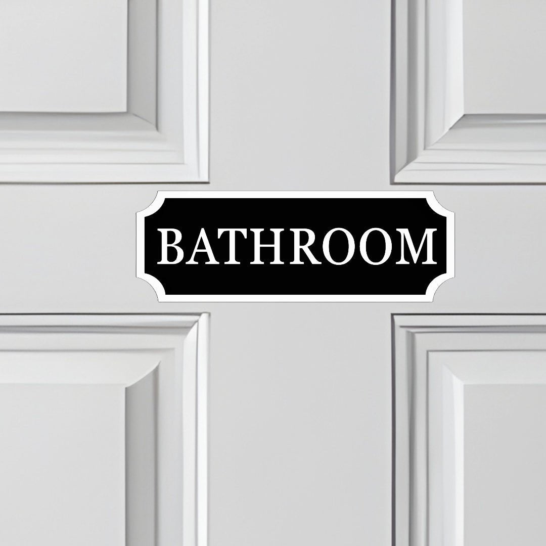 Modern Bathroom Sign, Custom Wall Plaque for Bathroom Areas, Loo Sign. White, Black, Grey - SignKraft3D