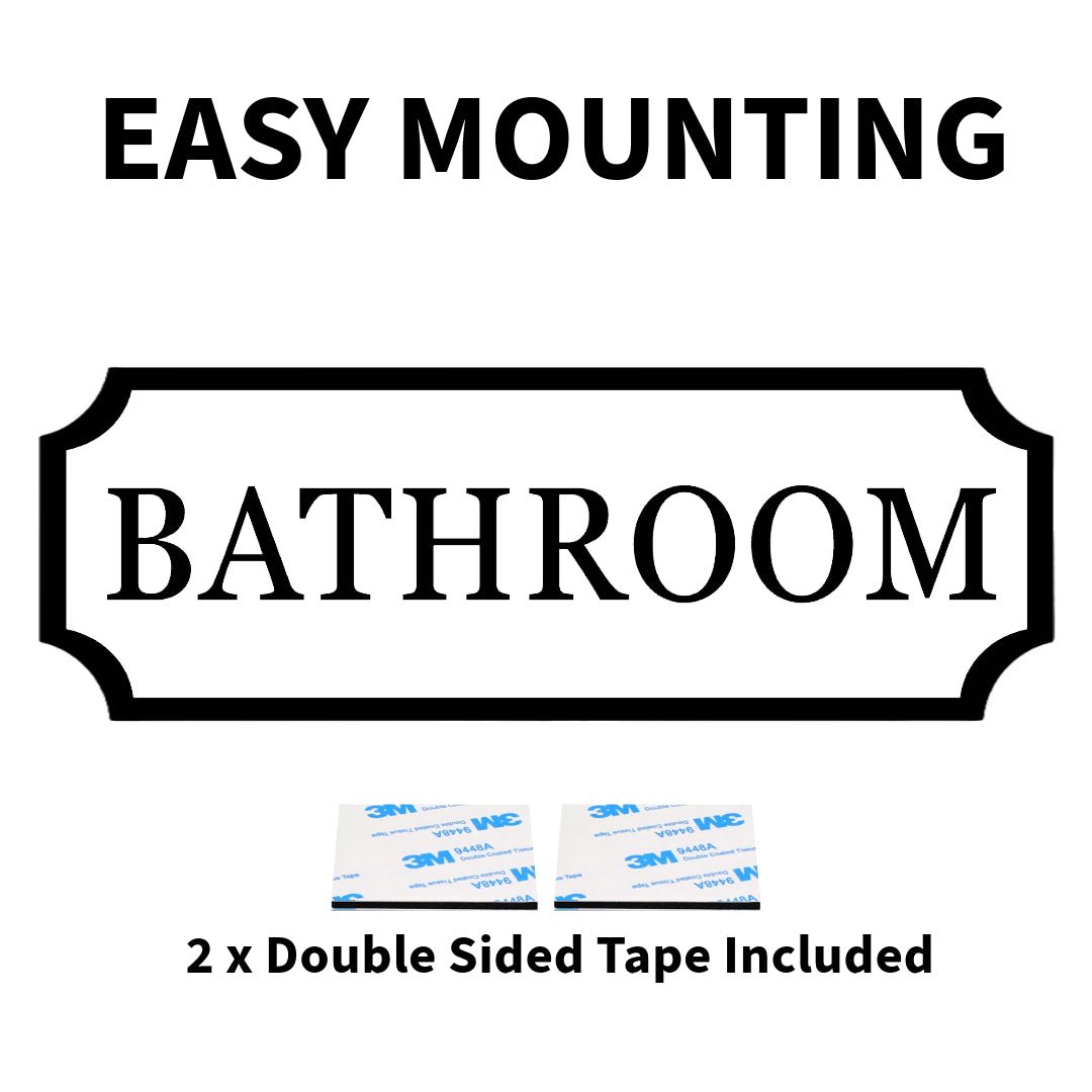 Modern Bathroom Sign, Custom Wall Plaque for Bathroom Areas, Loo Sign. White, Black, Grey - SignKraft3D