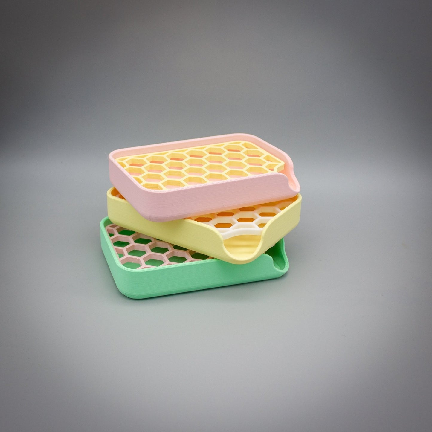 Modern Honeycomb Soap Dish: Vibrant Colors Bathroom Essential - SignKraft3D