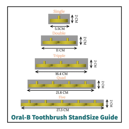 Oral - B Electric Toothbrush Stand: Sleek Organizer with Drip Tray & Stable Base - SignKraft3D