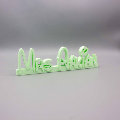 Personalised Custom Desk Name Plate - Custom Name Plate for Office & Teachers - SignKraft3D