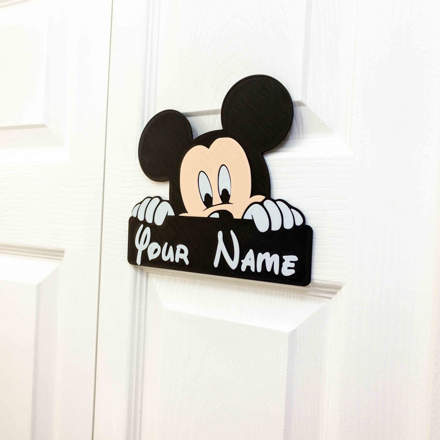 Personalised Funny Mouse Ears Themed Door Hanger Sign - SignKraft3D