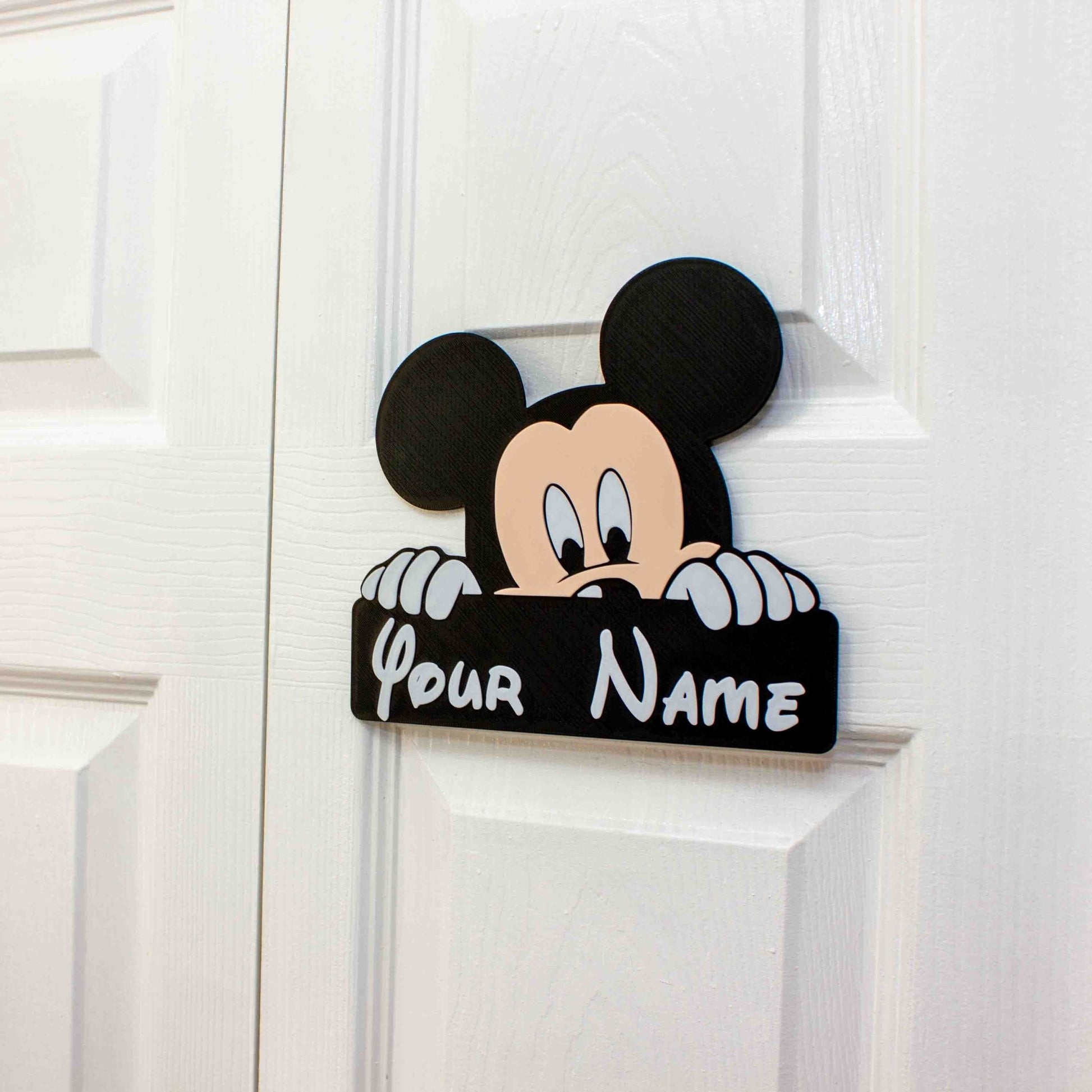 Personalised Funny Mouse Ears Themed Door Hanger Sign - SignKraft3D