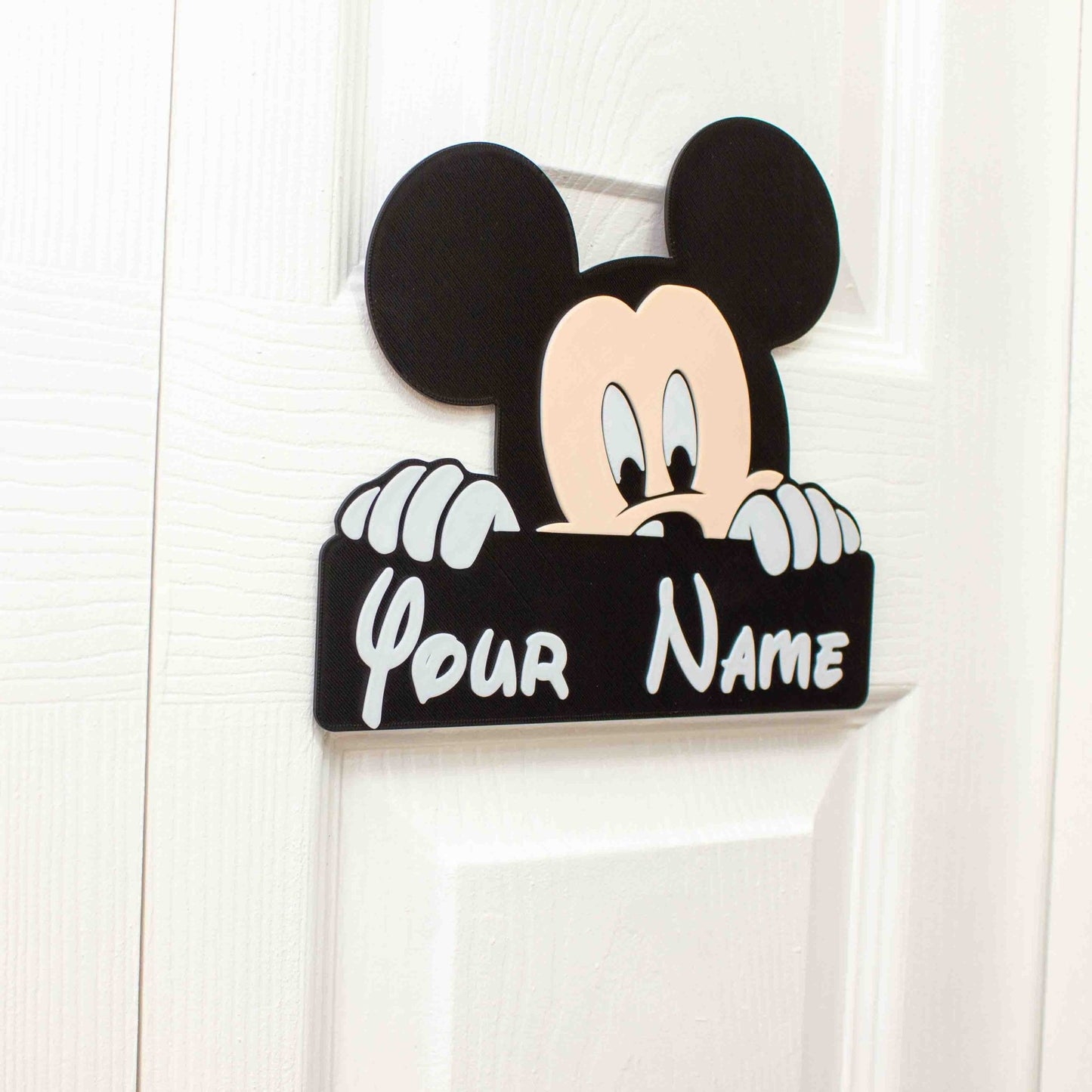 Personalised Funny Mouse Ears Themed Door Hanger Sign - SignKraft3D