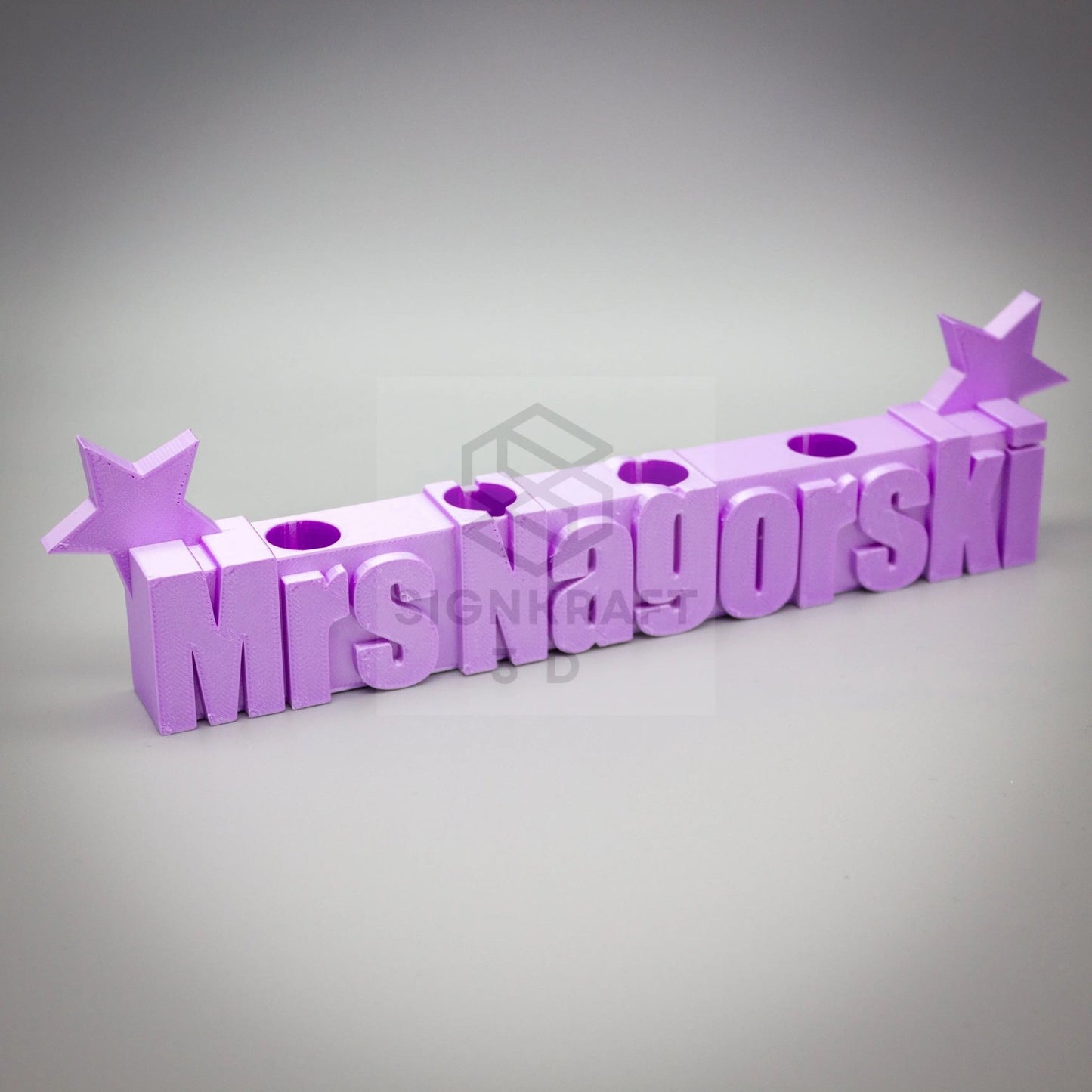 Personalised Pen Holder, Custom Desk Pen Pot, Teacher and Librarian Gift, Quick Dispatch - SignKraft3D