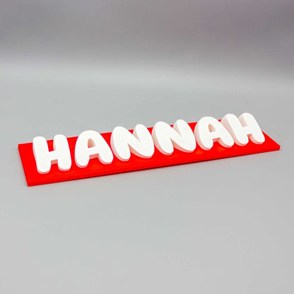 Personalised Sweeping Dual Color Name Plate for Fun and Unique Gifts - SignKraft3D