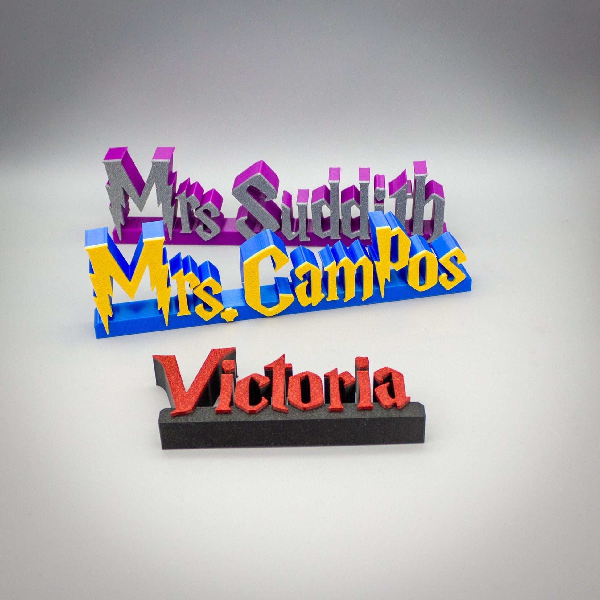 Personalised Wizard Name Plate, Teacher Gift, Custom Desk Name Sign, Librarian Gift - SignKraft3D