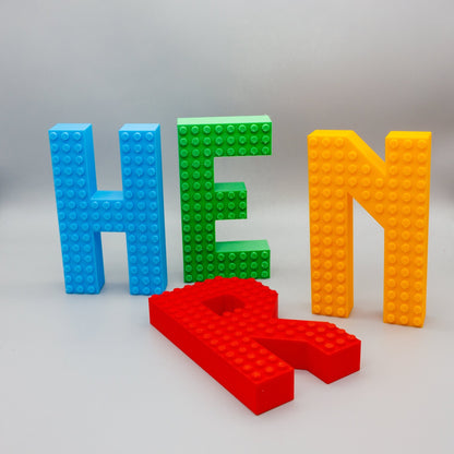 Personalized Bricks Compatible Letters & Numbers: Custom Names in Various Colors - SignKraft3D