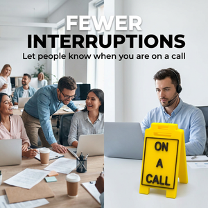On A Call desk sign helping reduce workplace interruptions